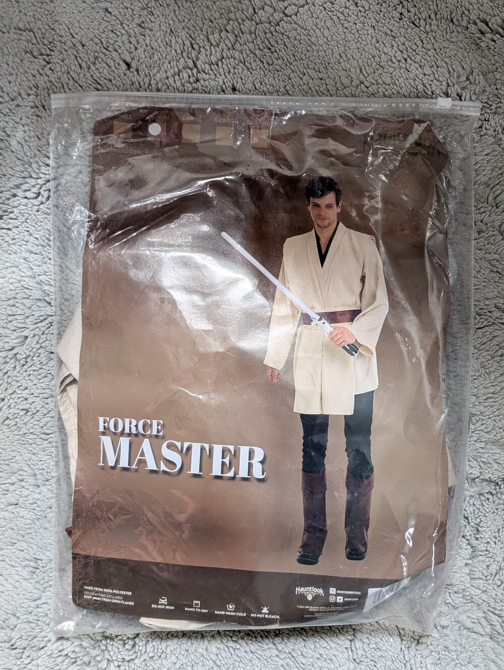 Hauntlook Force Master Jedi Knight Costume Tunic Belt Adult | Medium
